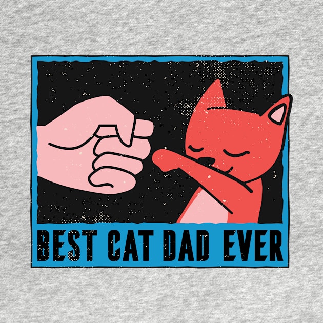 BEST CAT DAD EVER Vintage Fathers Day T-Shirt by mdstore